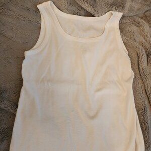 Uniqlo White ribbed Tank size XL, Cotton. Okay Condition